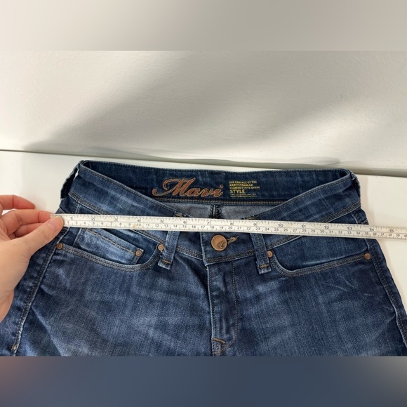 Mavi Vanna Style Jean Shorts Waist Size 24 Blue Denim Mid Rise - Picture 6 of 11